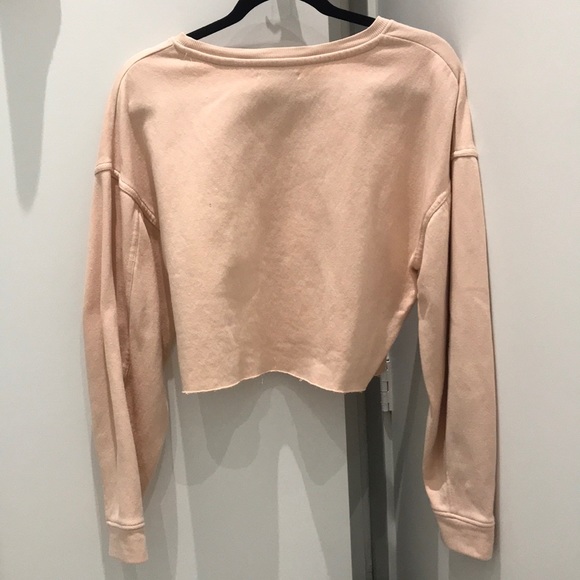 Zara Baby Pink Sweatshirt Crop - Picture 5 of 5